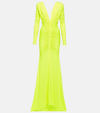 Alex Perry Robe Aus Satin In Yellow