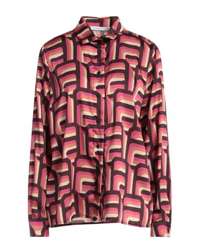 Caractere Caractère Woman Shirt Fuchsia Size 8 Polyester In Pink
