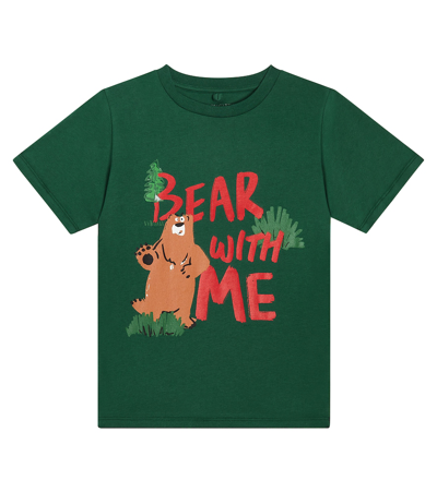 Stella Mccartney Kids' Bedrucktes T-shirt Aus Baumwolle In Green