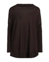 Jucca Woman Sweater Dark Brown Size M Virgin Wool