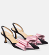 Mach&mach Verzierte Slingback-pumps Le Cadeau 65 Aus Satin In Black