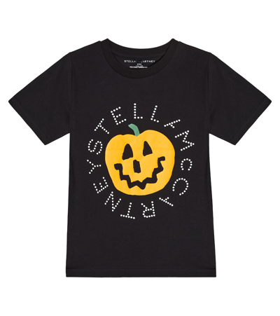 Stella Mccartney Kids' T-shirt Aus Baumwolle In Black