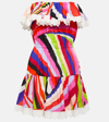 Pucci Bedrucktes Minikleid Aus Baumwolle In Multicoloured