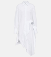 JW ANDERSON DECONSTRUCTED COTTON POPLIN SHIRT DRESS