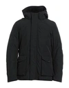 Woolrich Black Cotton Jacket In Black