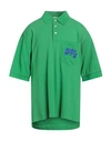 Acne Studios Man Polo Shirt Green Size L Cotton