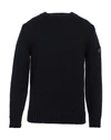 LES COPAINS LES COPAINS MAN SWEATER MIDNIGHT BLUE SIZE 40 MERINO WOOL