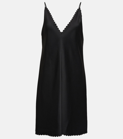 Jil Sander Black Scalloped Minidress