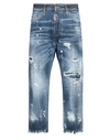 Dsquared2 Distressed Cropped Jeans In Blue