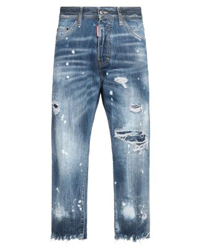 DSQUARED2 DSQUARED2 MAN JEANS BLUE SIZE 40 COTTON