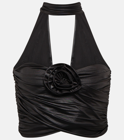 Rotate Birger Christensen Verziertes Cropped-top In Black