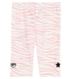 MONNALISA X CHIARA FERRAGNI BABY ZEBRA-PRINT COTTON-BLEND LEGGINGS