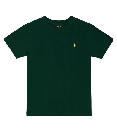 Polo Ralph Lauren Kids' Embroidered Cotton Jersey T-shirt In Green