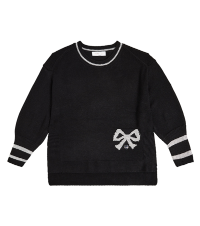 Monnalisa Kids' Lurex Sweater In Black