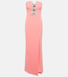 REBECCA VALLANCE BRITTANY BOW EMBELLISHED CRÊPE GOWN