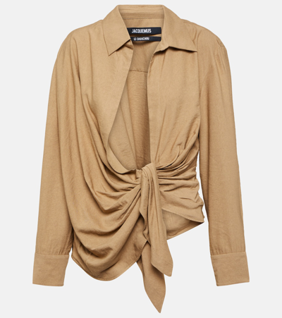 Jacquemus La Chemise Bahia In Beige