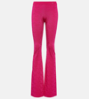 Versace Logo Pattern Flared Pants In Pink