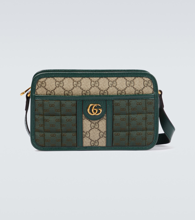 Gucci Mini Gg Canvas Mini Shoulder Bag In Green