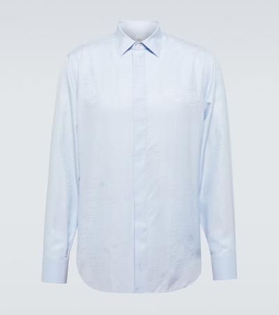 BERLUTI SCRITTO ANDY SILK AND COTTON SHIRT