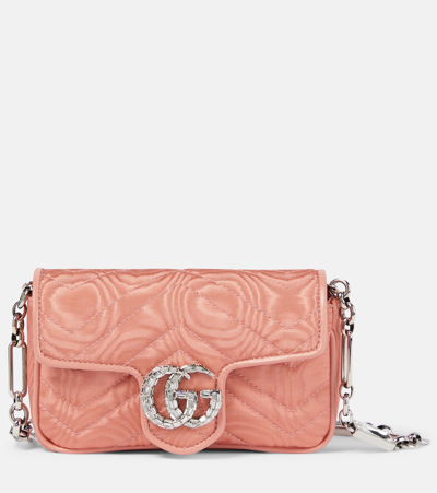 Gucci Gg Marmont Belt Bag In Pink
