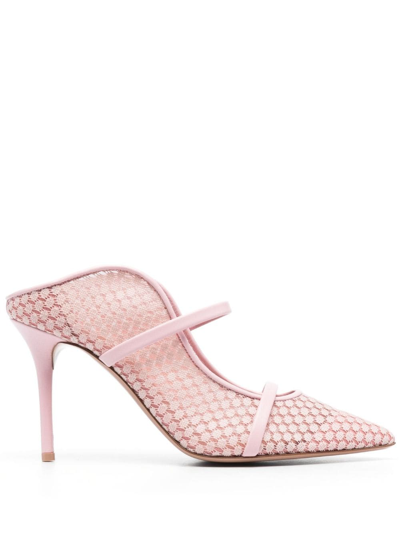 Malone Souliers Maureen 85mm Leather Mules In Pink