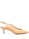 MALONE SOULIERS MARION 45MM LEATHER SLINGBACK PUMPS