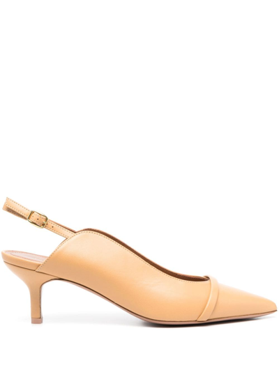 Malone Souliers Marion 45mm Leather Slingback Pumps In Neutrals