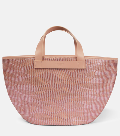 Missoni Jacquard Tote Bag In Pink