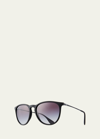 Ray Ban Ray-ban Erika 54mm Gradient Round Sunglasses In Matte Black