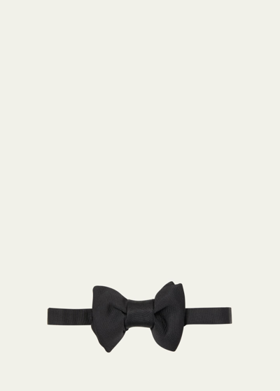 Tom Ford Men's Pre-tied Silk Grosgrain Bow Tie In Black