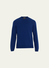 Tom Ford Men's Cashmere Crewneck Sweater In Dark Blue