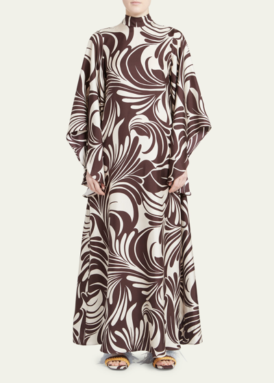 La Doublej Magnifico Dress In Patterned Ecru