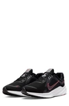 Nike Quest 5 Road Running Shoe In Black/ Red/ Smoke Grey
