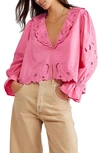 FREE PEOPLE MAISIE CUTWORK BLOUSE