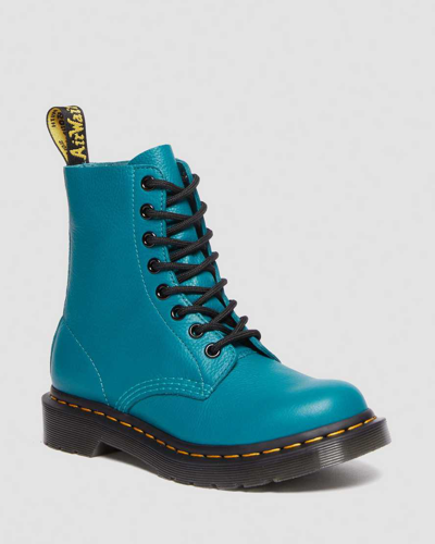 Dr. Martens' 1460 Women's Pascal Virginia Leather Boots In Green