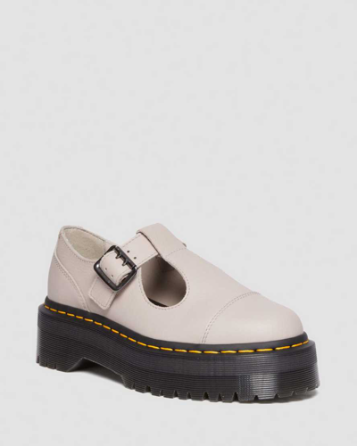 Dr. Martens' Bethan Mary Jane Shoes Shoes In Cream Pisa Leather-neutral