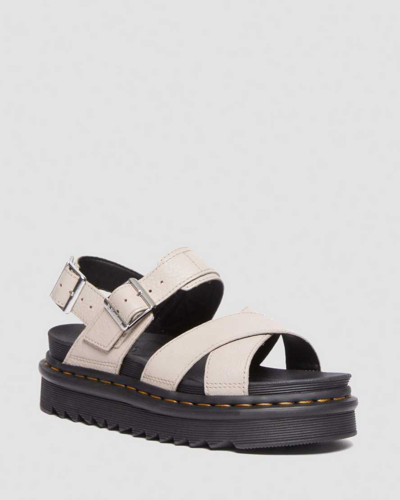 Dr. Martens' Voss Ii Pisa Leather Strap Sandals In Creme