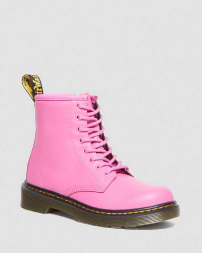 Dr. Martens' Junior 1460 Leather Lace Up Boots In Rosa