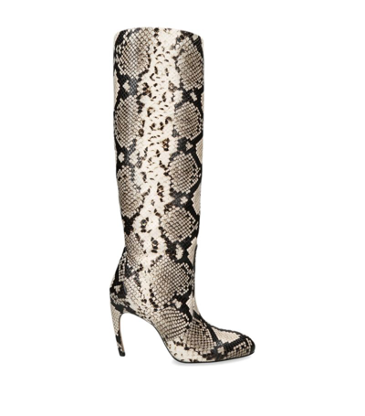 Stuart Weitzman Luxe Curve Slouch Boots 100 In Multi