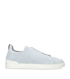 ZEGNA SUEDE TRIPLE STITCH SNEAKERS
