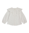 CHLOÉ EMBROIDERED RUFFLE BLOUSE (2-14 YEARS)