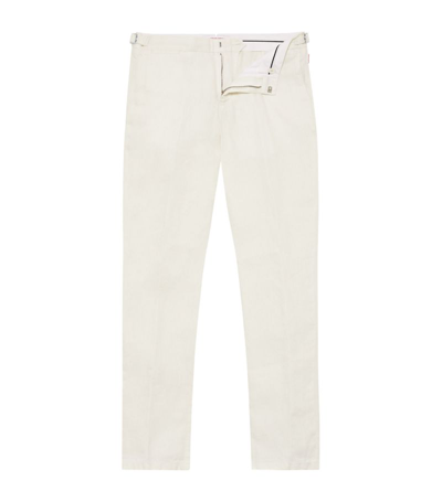 Orlebar Brown Linen Griffon Trousers In White