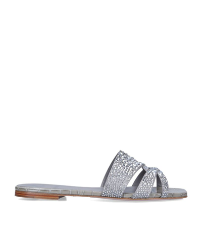 Gina Leather Beaux Sandals In Silver