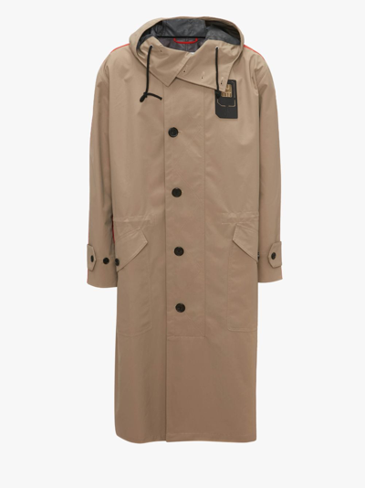 Jw Anderson Colour-block Hooded Parka In Neutrals