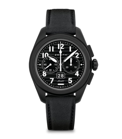 Zenith Ceramic Pilot Automatic Watch 42.5mm In Black