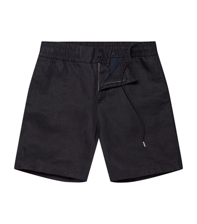 Orlebar Brown Linen Cornell Shorts In Blue