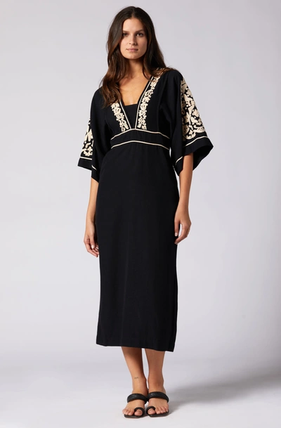 Joie Cassidy Midi Dress In Black | ModeSens