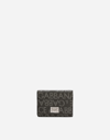 DOLCE & GABBANA COATED JACQUARD FRENCH FLAP WALLET