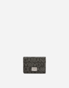 Dolce & Gabbana Coated Jacquard French Flap Wallet In Multicolor