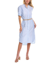 Hugo Boss Boss Woman Midi Dress Azure Size 8 Cotton